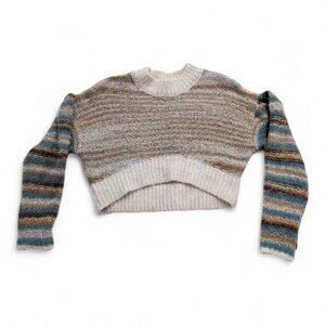 Urban Outfitters Cropped Striped Turtleneck Sweater S